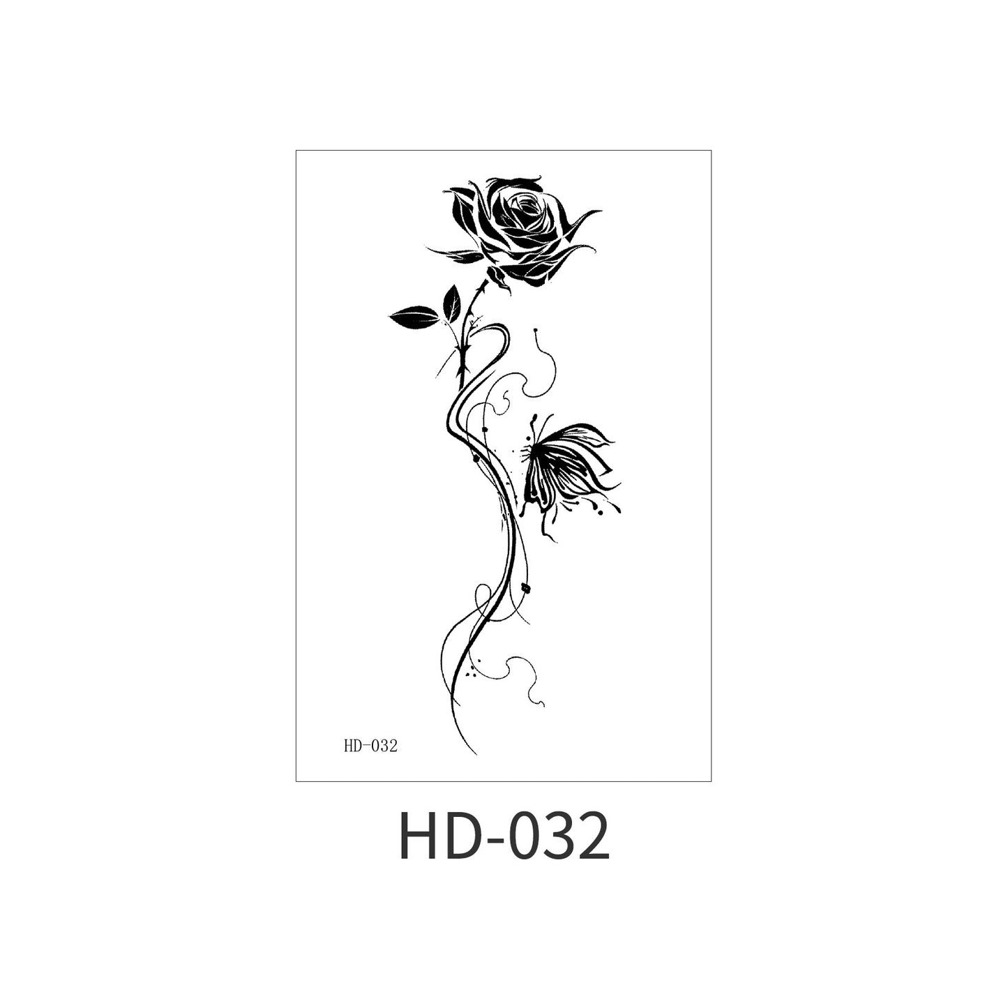 DaLin Black Temporary Tattoos for Women