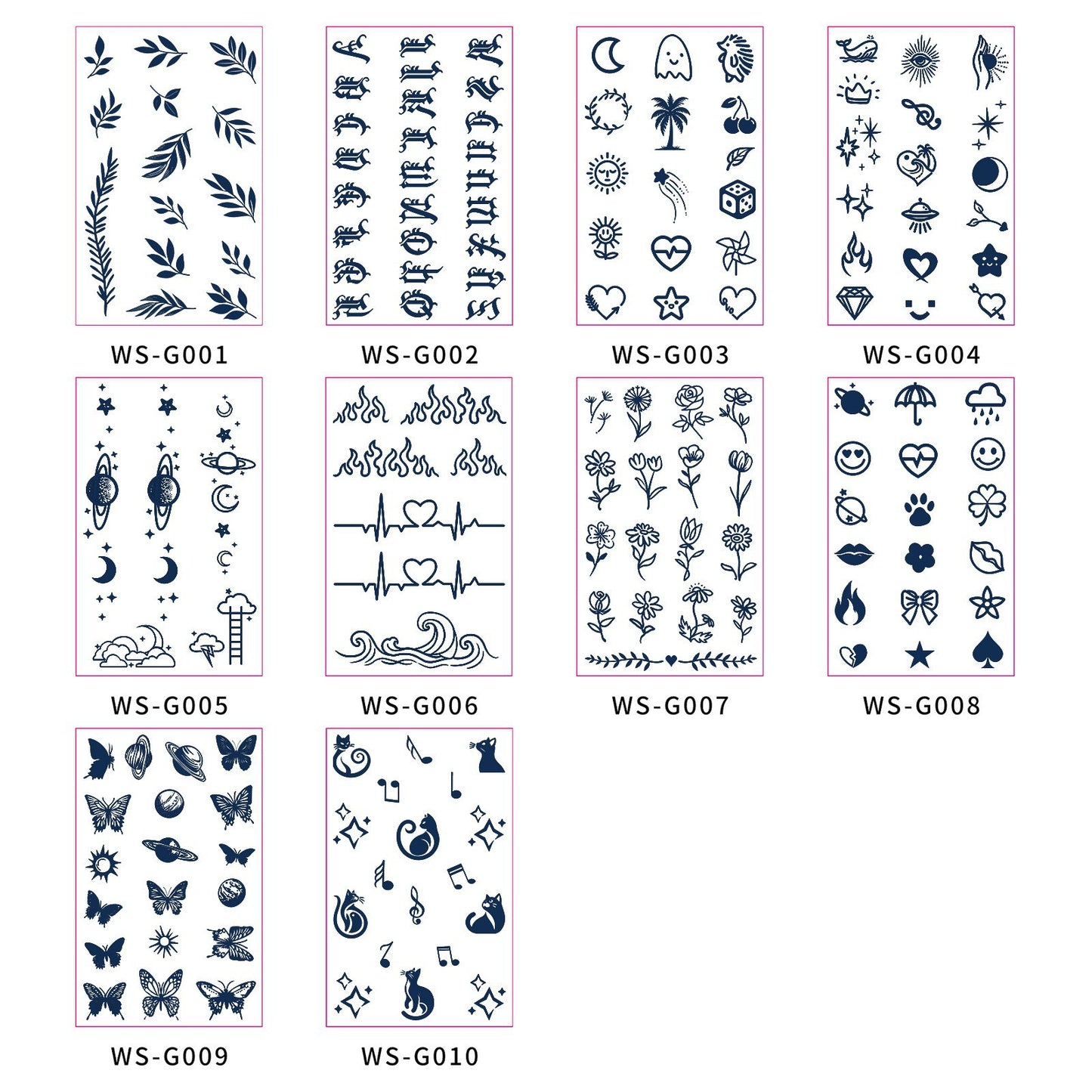 DaLin Herbal Semi-Permanent Tattoo Stickers for Finger