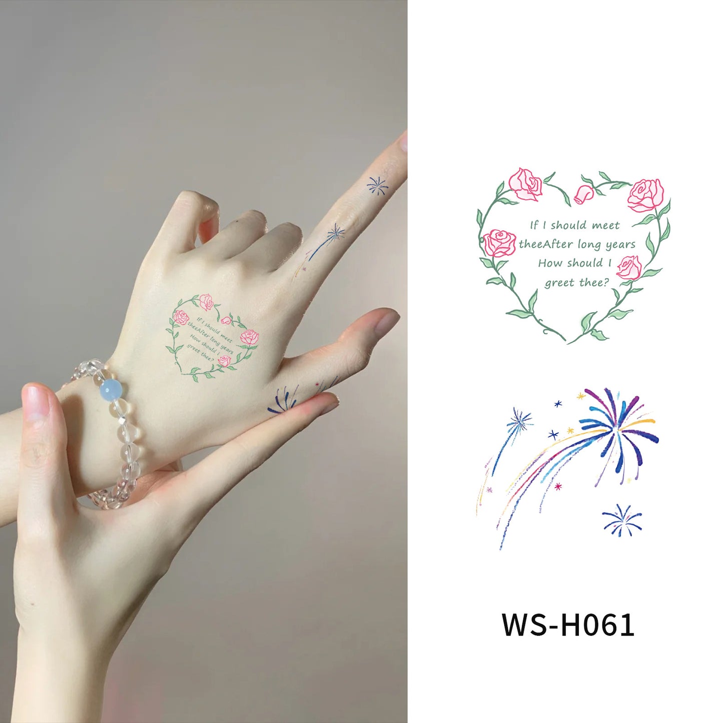 DaLin Temporary Tattoos for Men Women Hand Finger