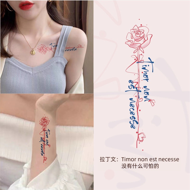 DaLin 10 Sheets Temporary Tattoos for Men Women Latin Qutoes