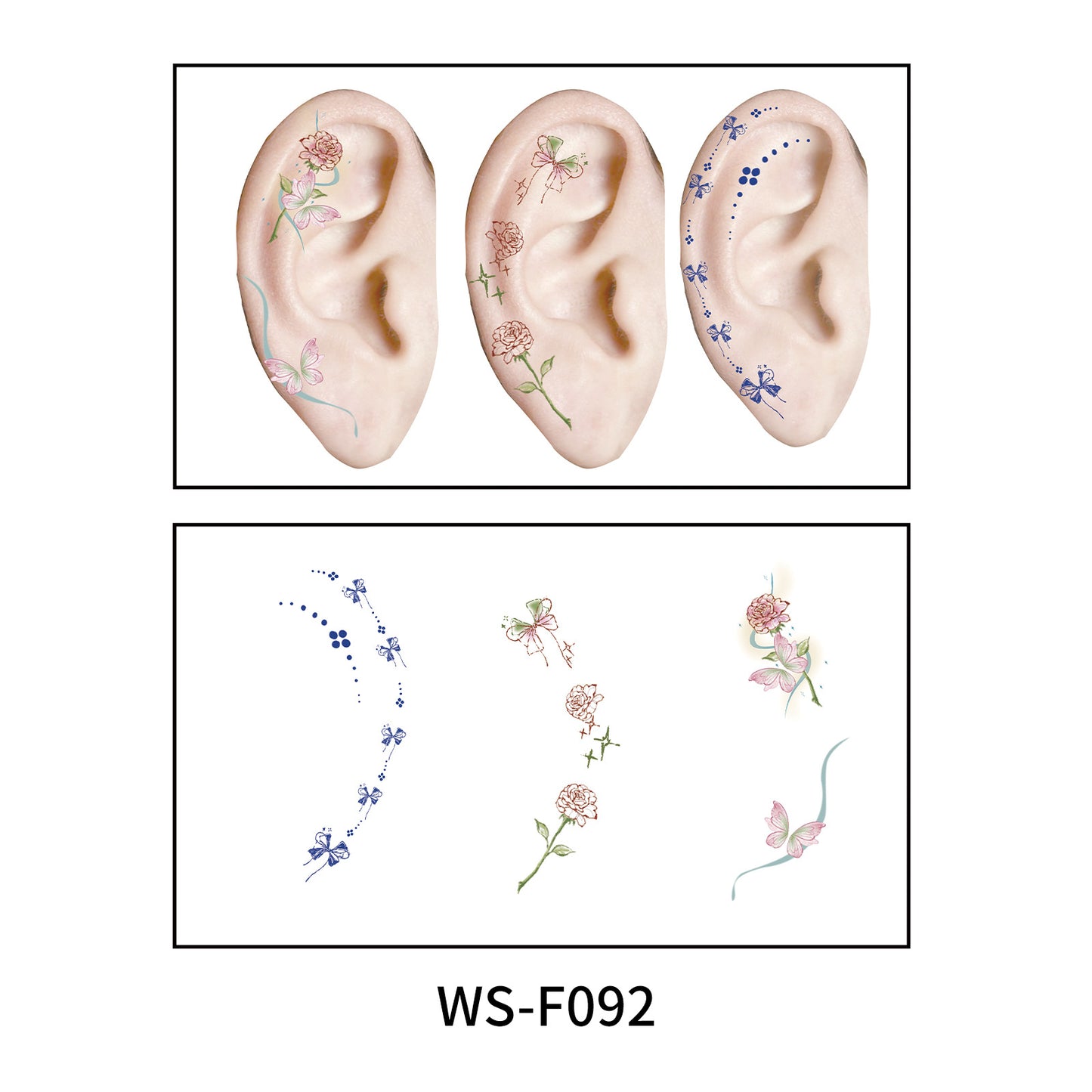 DaLin Temporary Tattoos for Women Ears