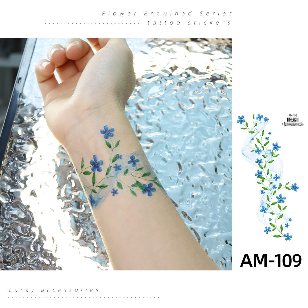 DaLin Temporary Tattoos Stickers Colorful Flowers