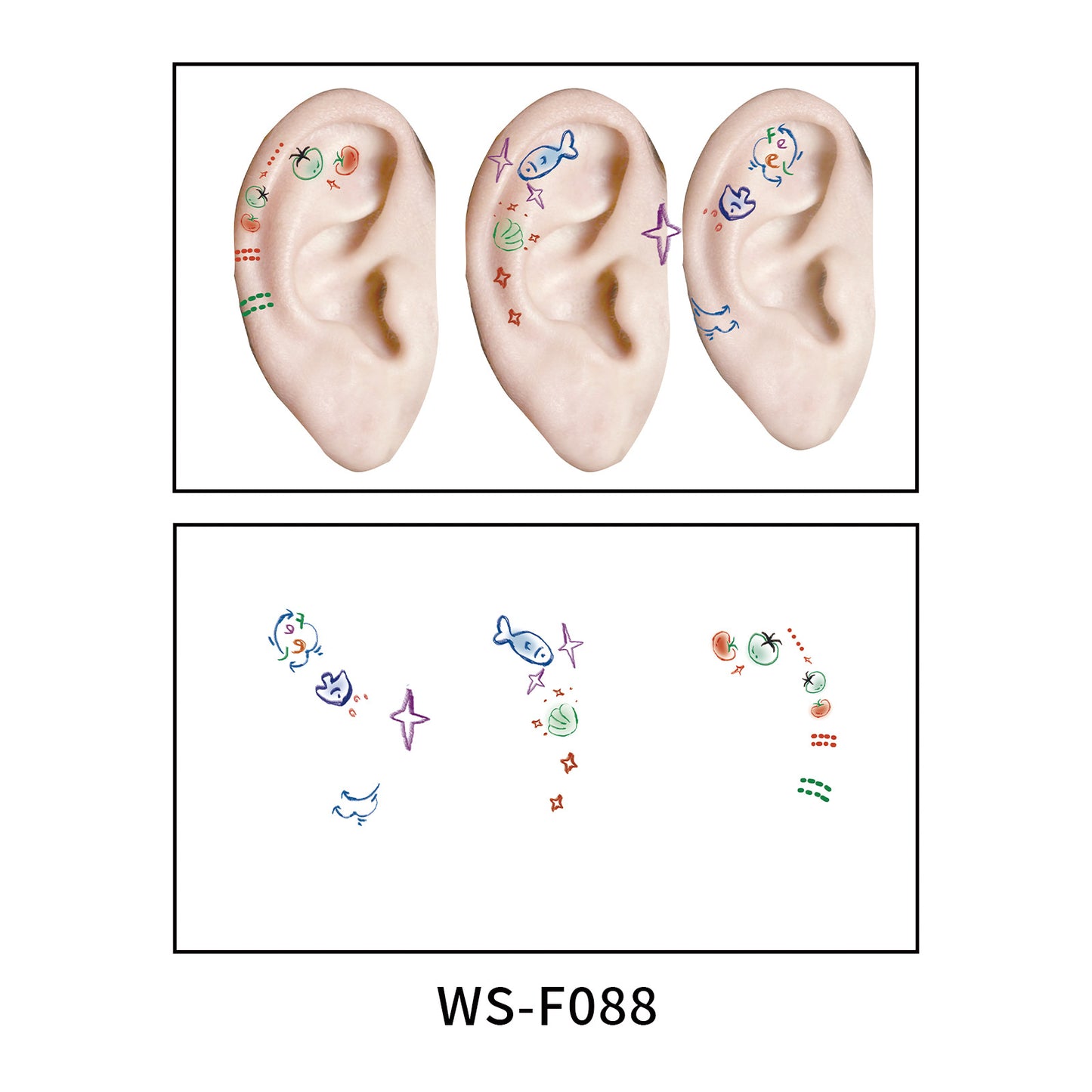 DaLin Temporary Tattoos for Women Ears