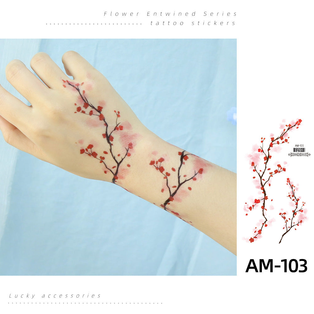 DaLin Temporary Tattoos Stickers Colorful Flowers