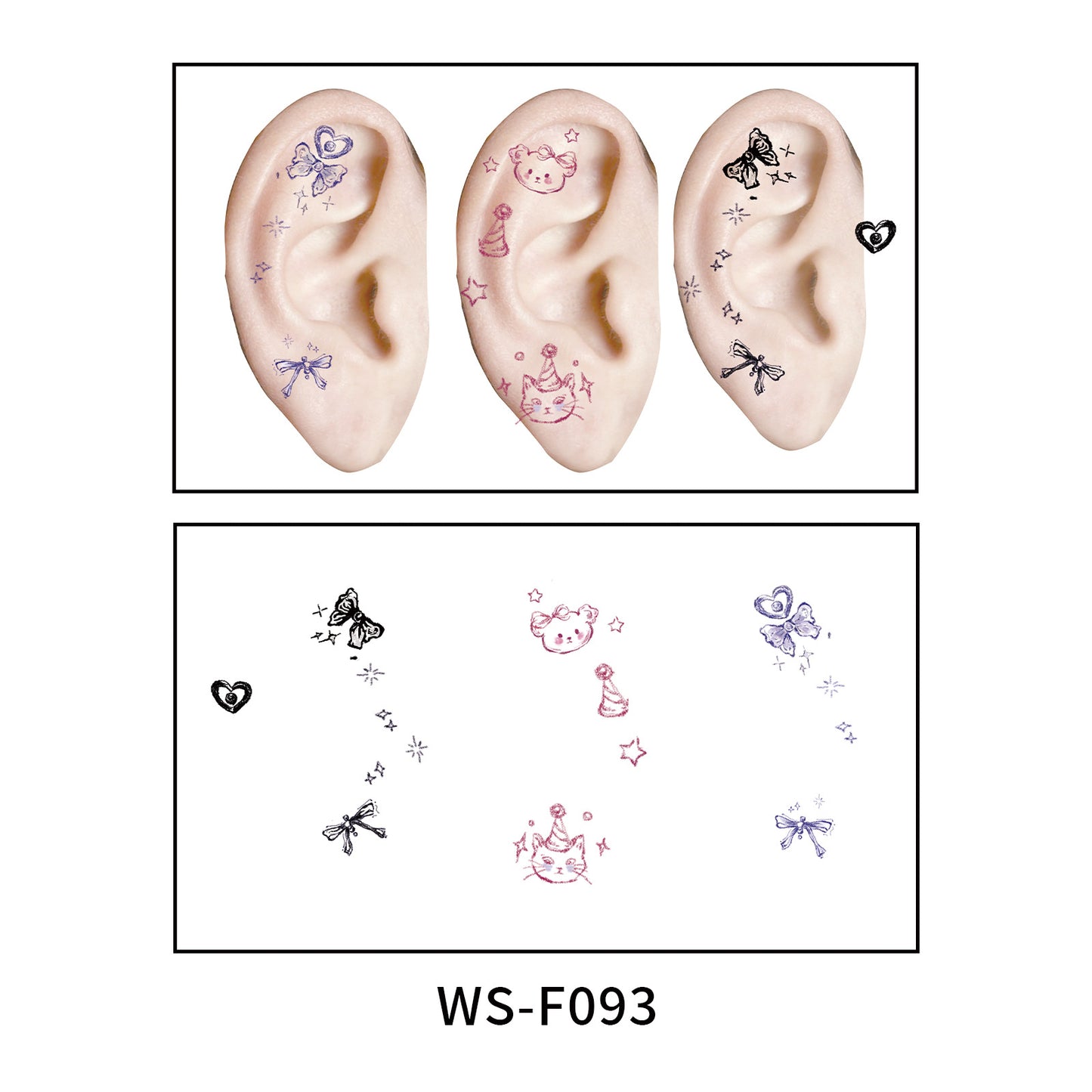 DaLin Temporary Tattoos for Women Ears