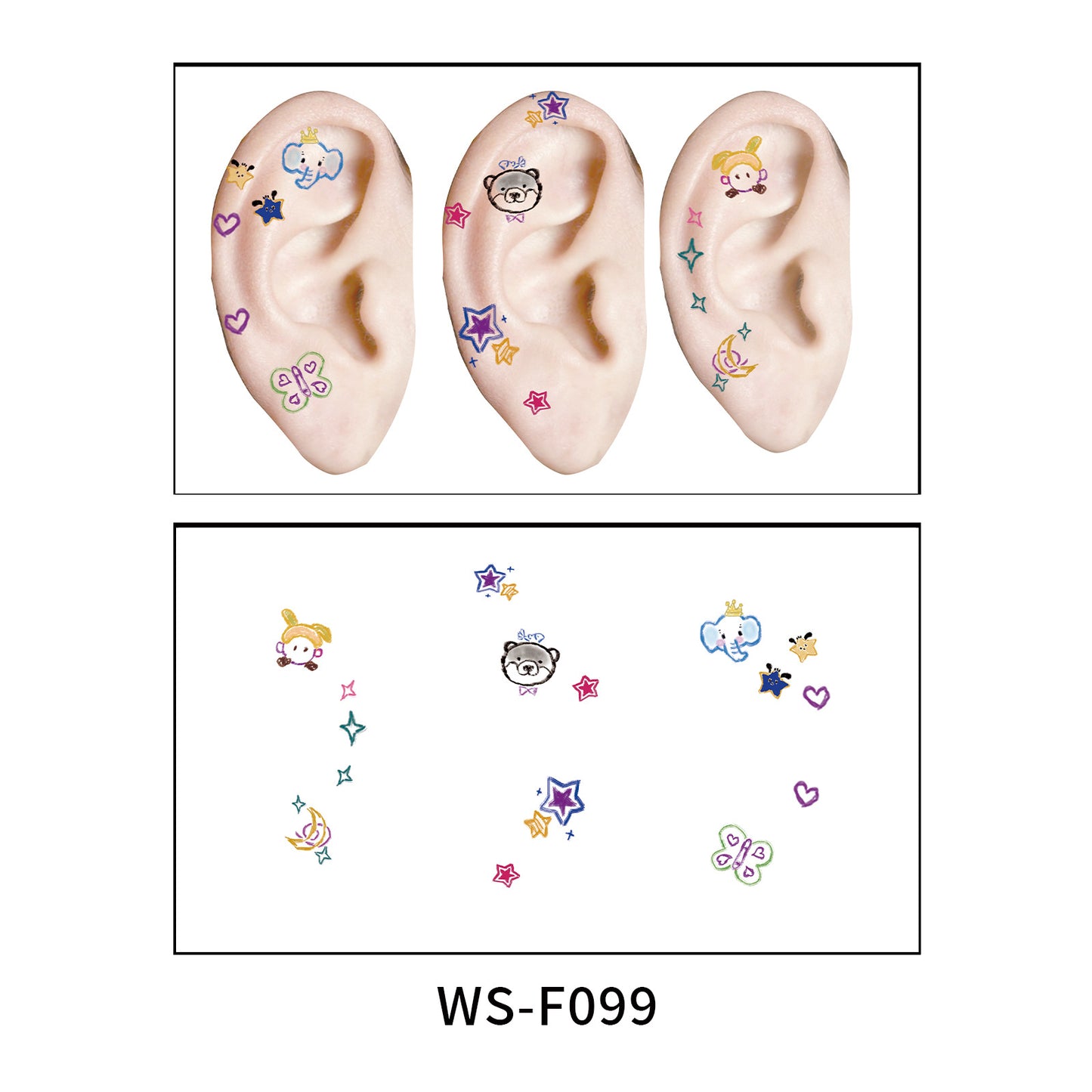 DaLin Temporary Tattoos for Women Ears