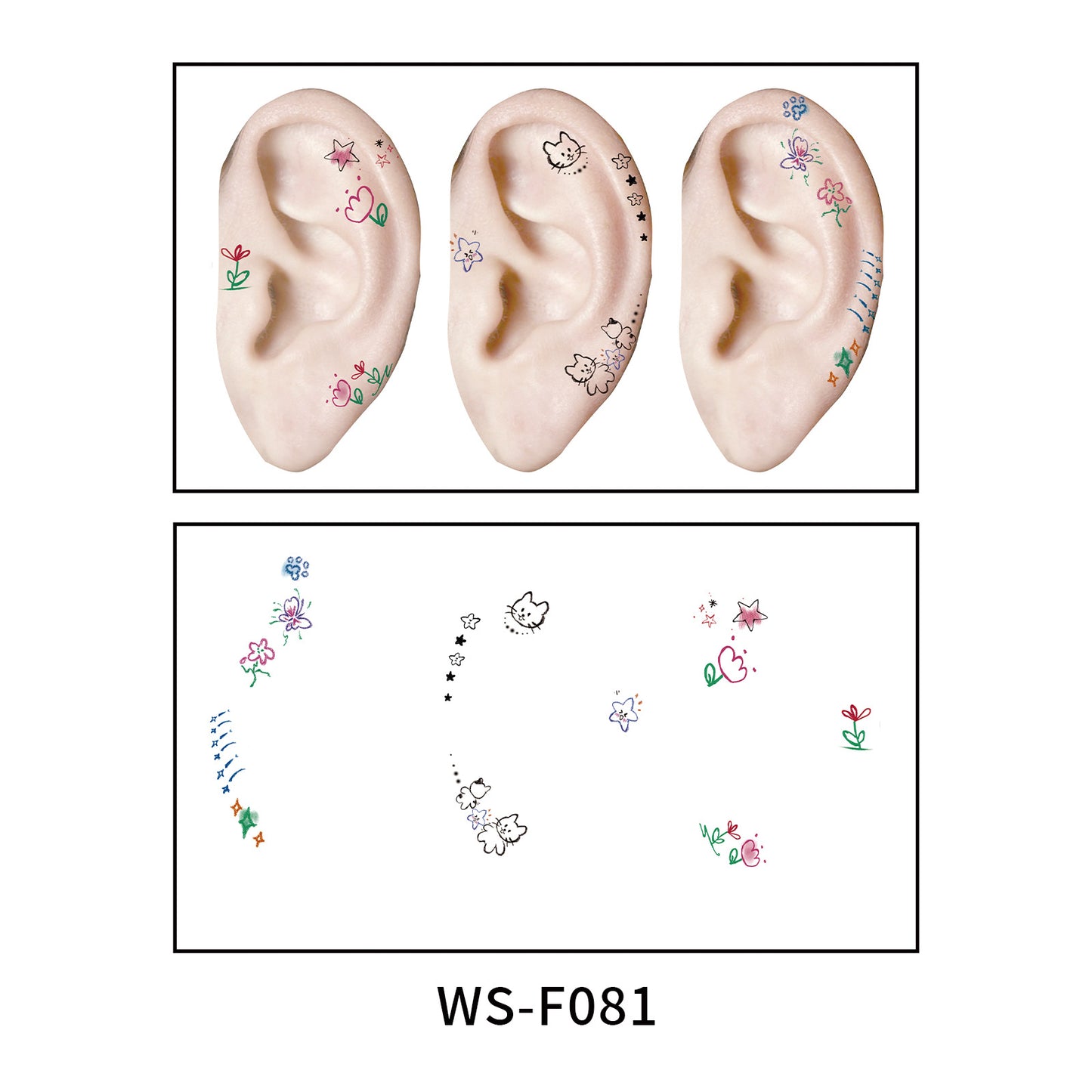 DaLin Temporary Tattoos for Women Ears