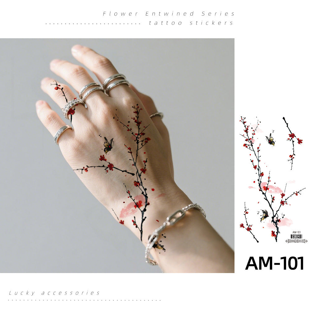 DaLin Temporary Tattoos Stickers Colorful Flowers