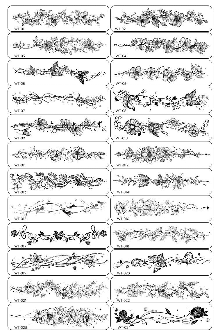 DaLin Herbal Semi-Permanent Tattoo Stickers Leg Brace for Women