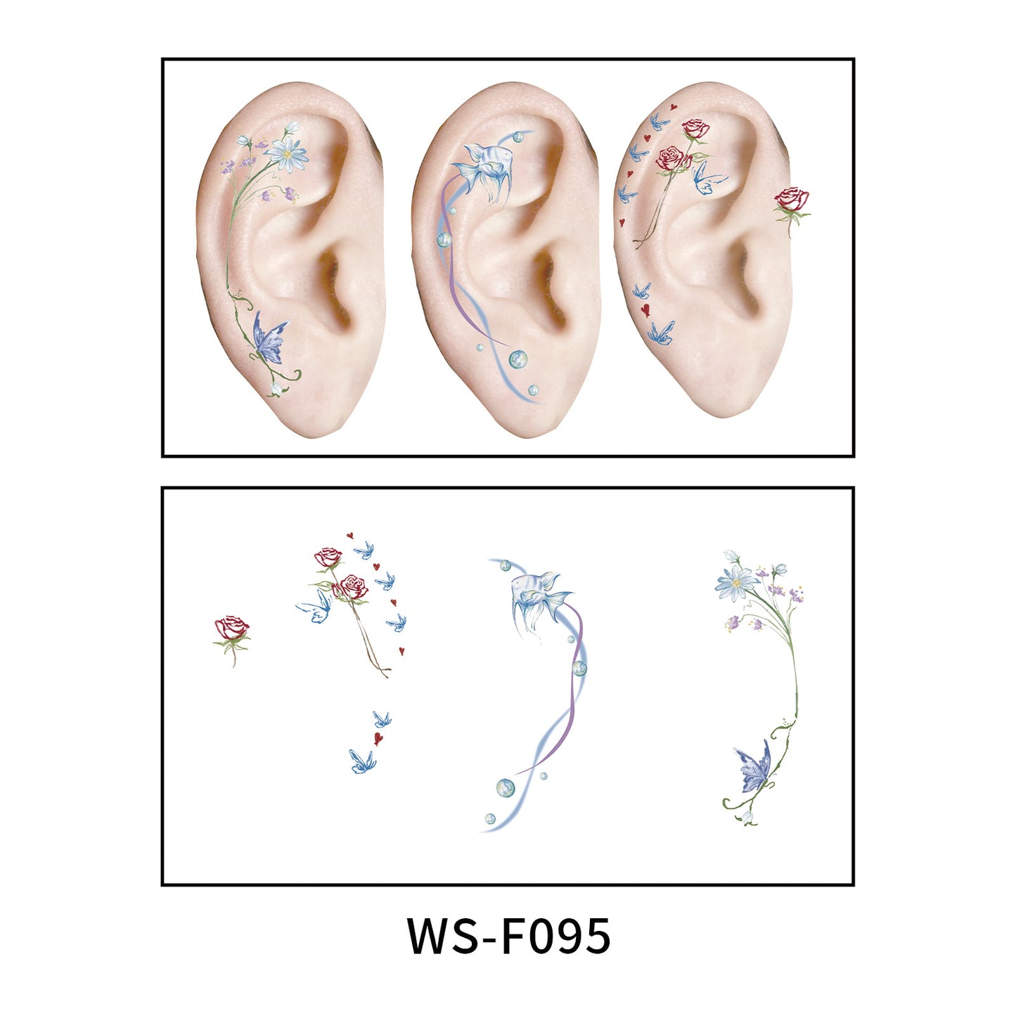 DaLin Temporary Tattoos for Women Ears