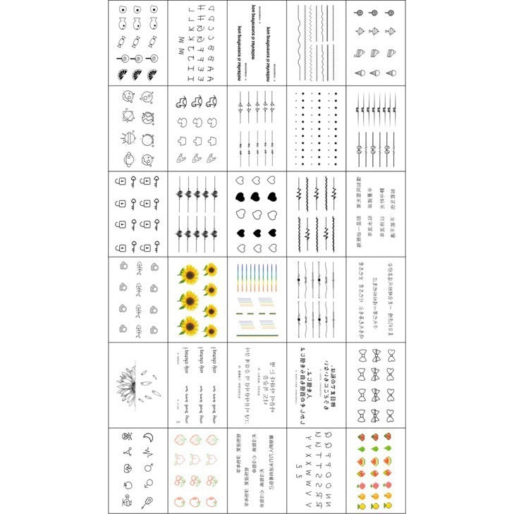 DaLin Temporary Tattoos Stickers Small Tattoo 30 Sheets Collection