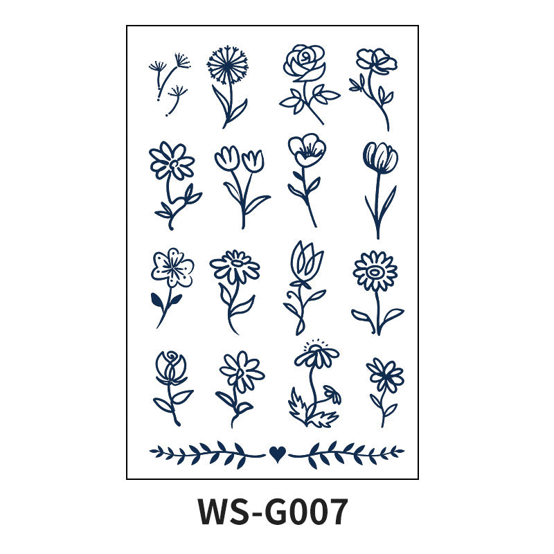 DaLin Herbal Semi-Permanent Tattoo Stickers for Finger