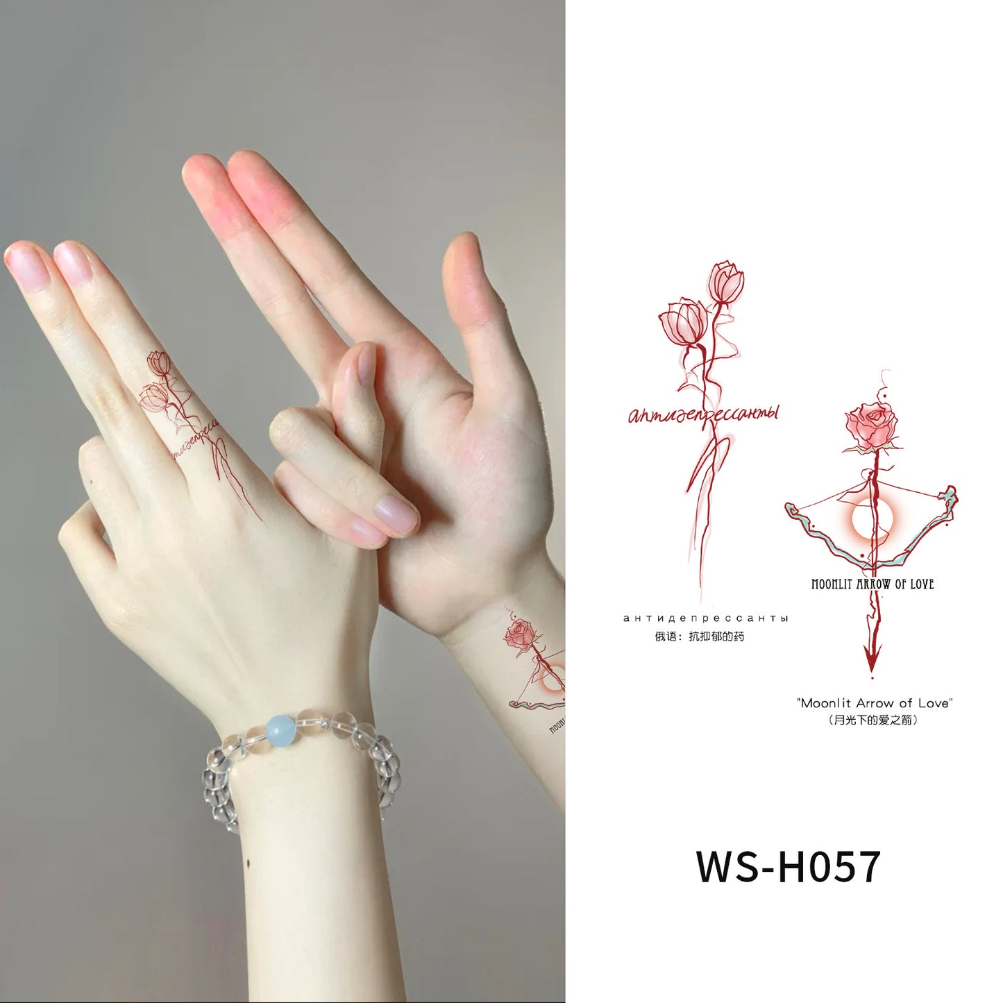 DaLin Temporary Tattoos for Men Women Hand Finger