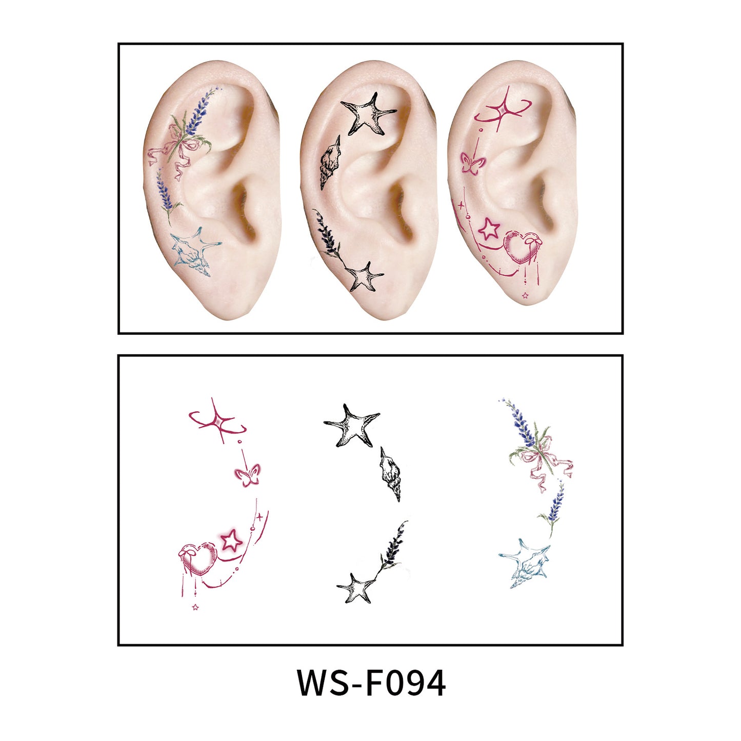 DaLin Temporary Tattoos for Women Ears