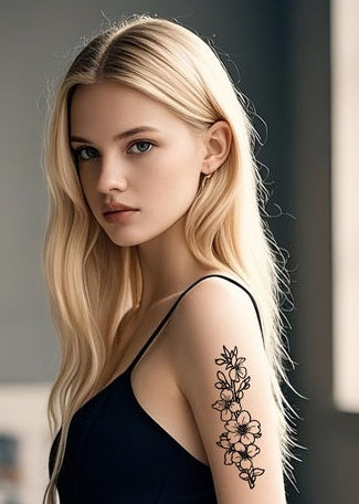 DaLin Black Temporary Tattoos for Women