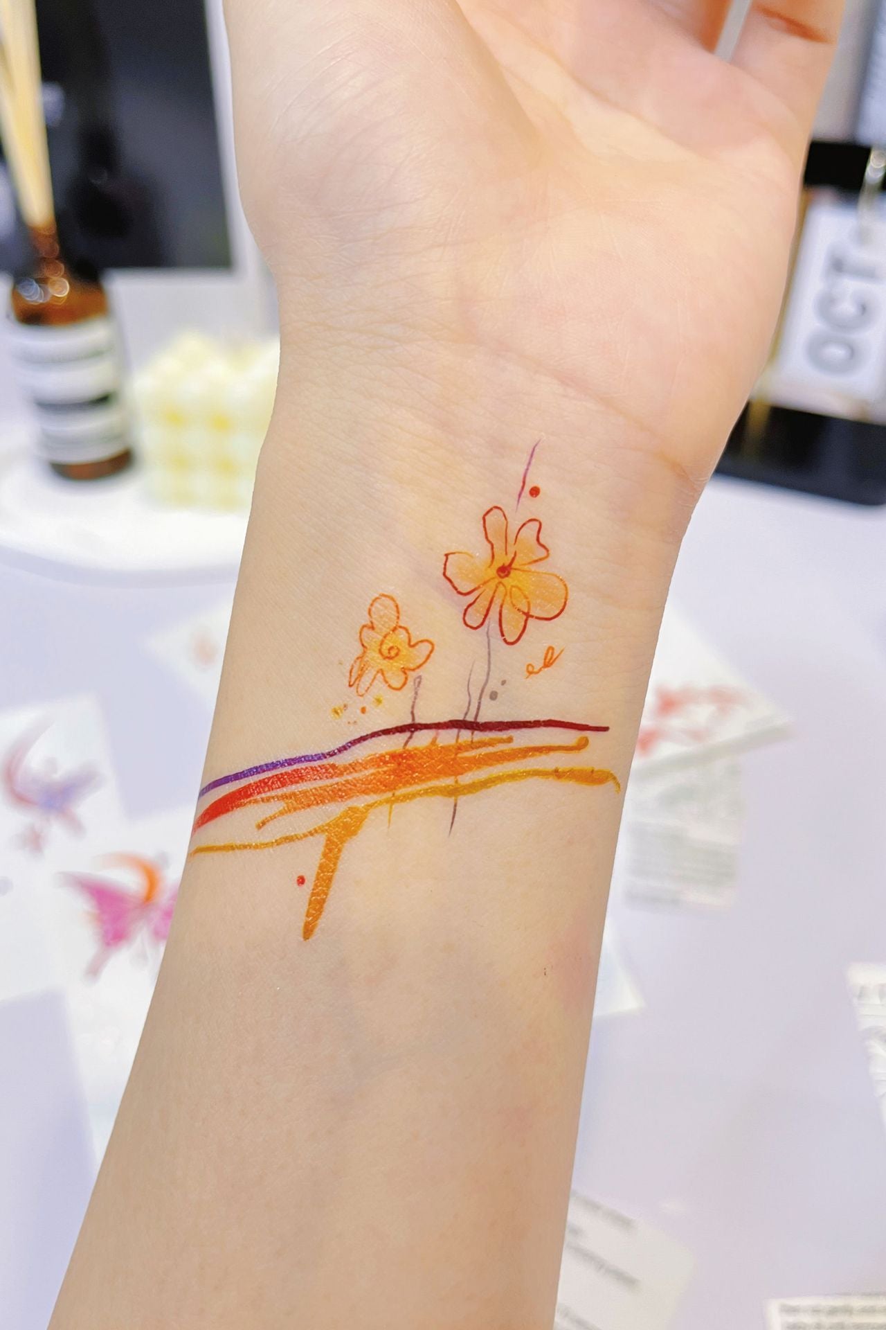 DaLin Temporary Tattoos for Men Women Hand Finger