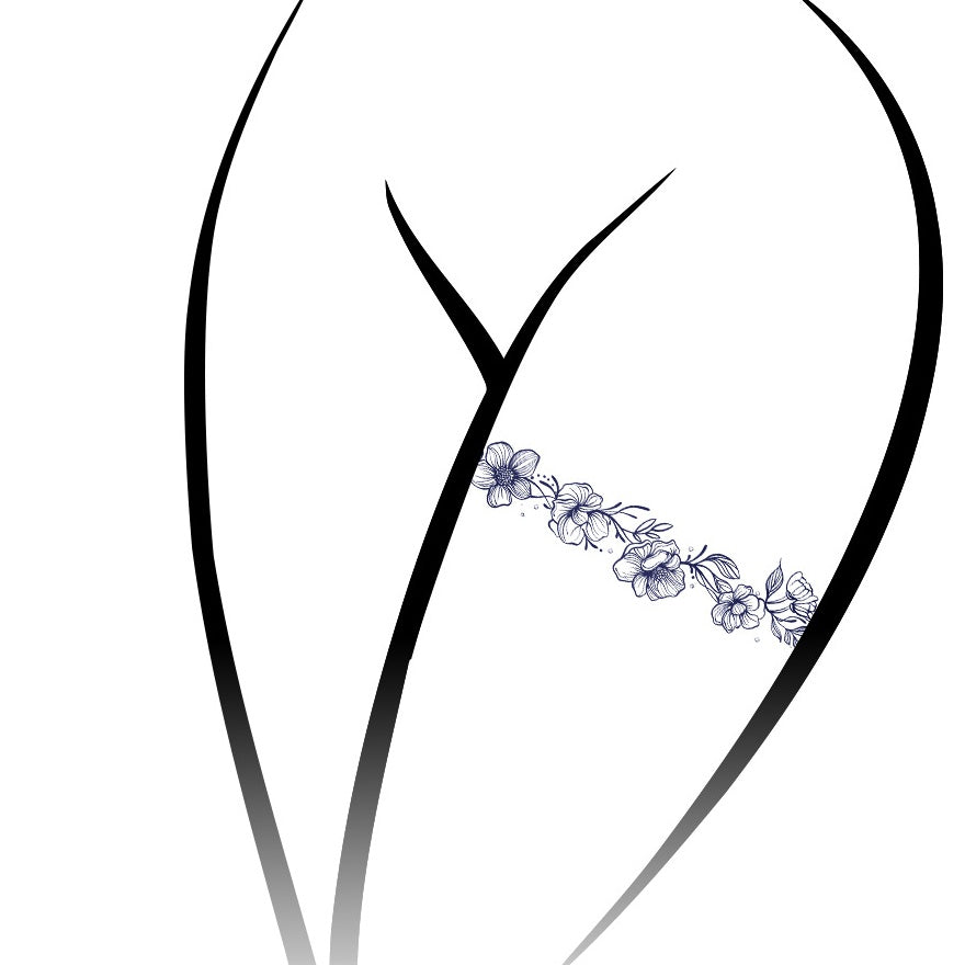 DaLin Herbal Semi-Permanent Tattoo Stickers Leg Brace for Women