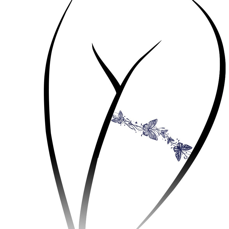 DaLin Herbal Semi-Permanent Tattoo Stickers Leg Brace for Women