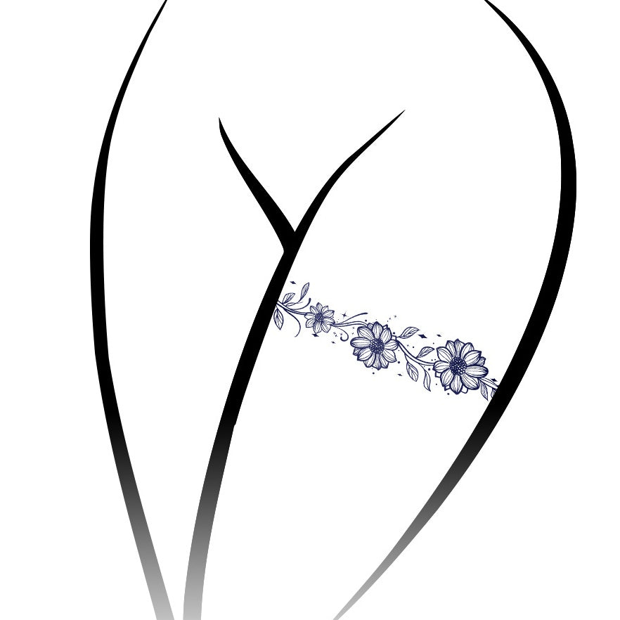 DaLin Herbal Semi-Permanent Tattoo Stickers Leg Brace for Women