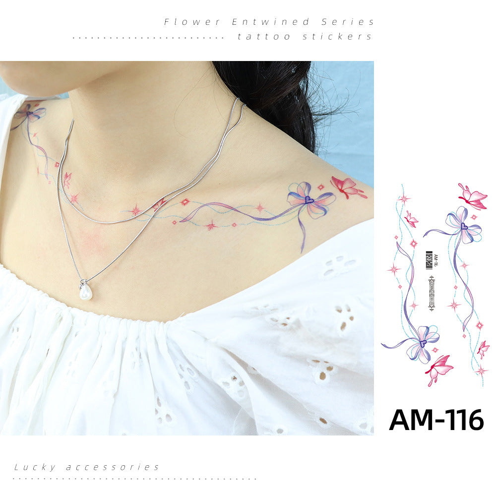 DaLin Temporary Tattoos Stickers Colorful Flowers