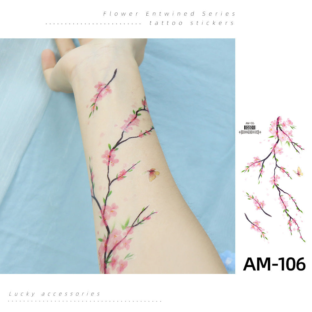 DaLin Temporary Tattoos Stickers Colorful Flowers