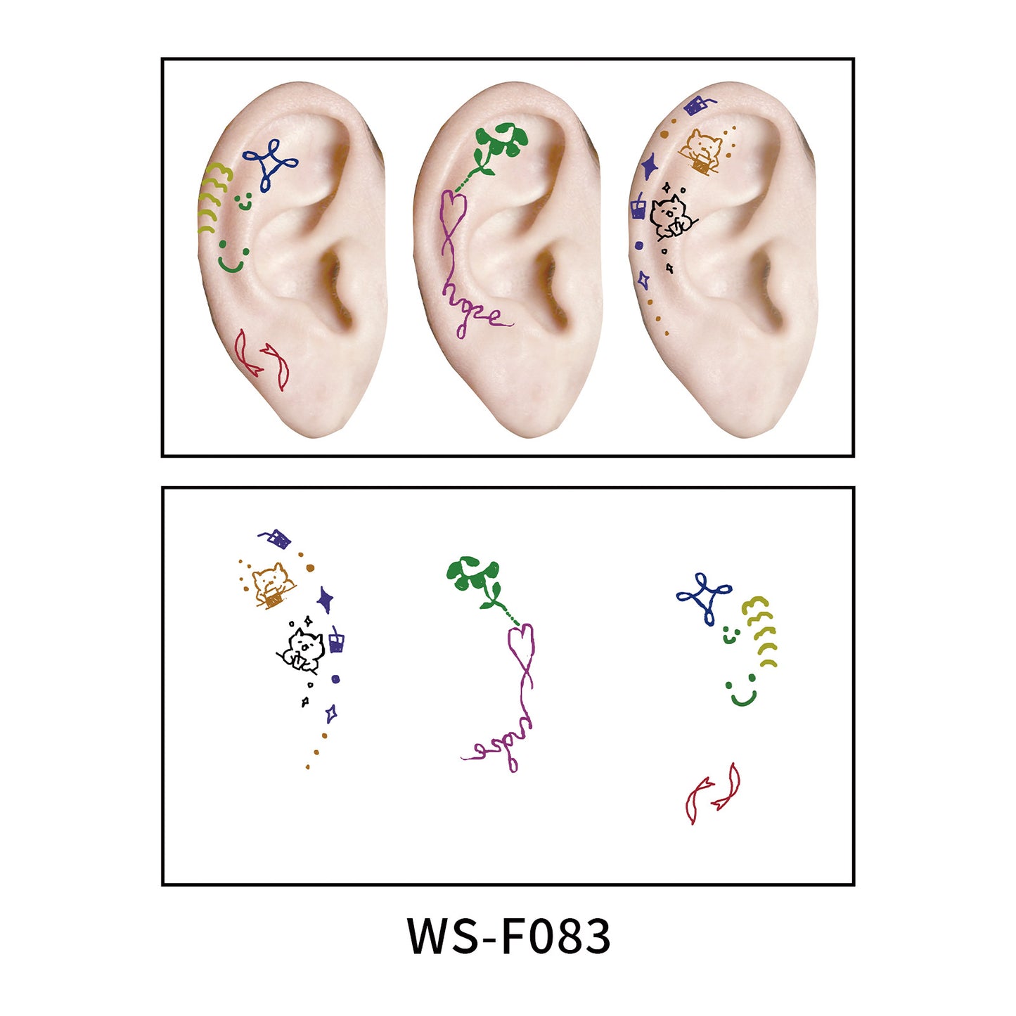 DaLin Temporary Tattoos for Women Ears