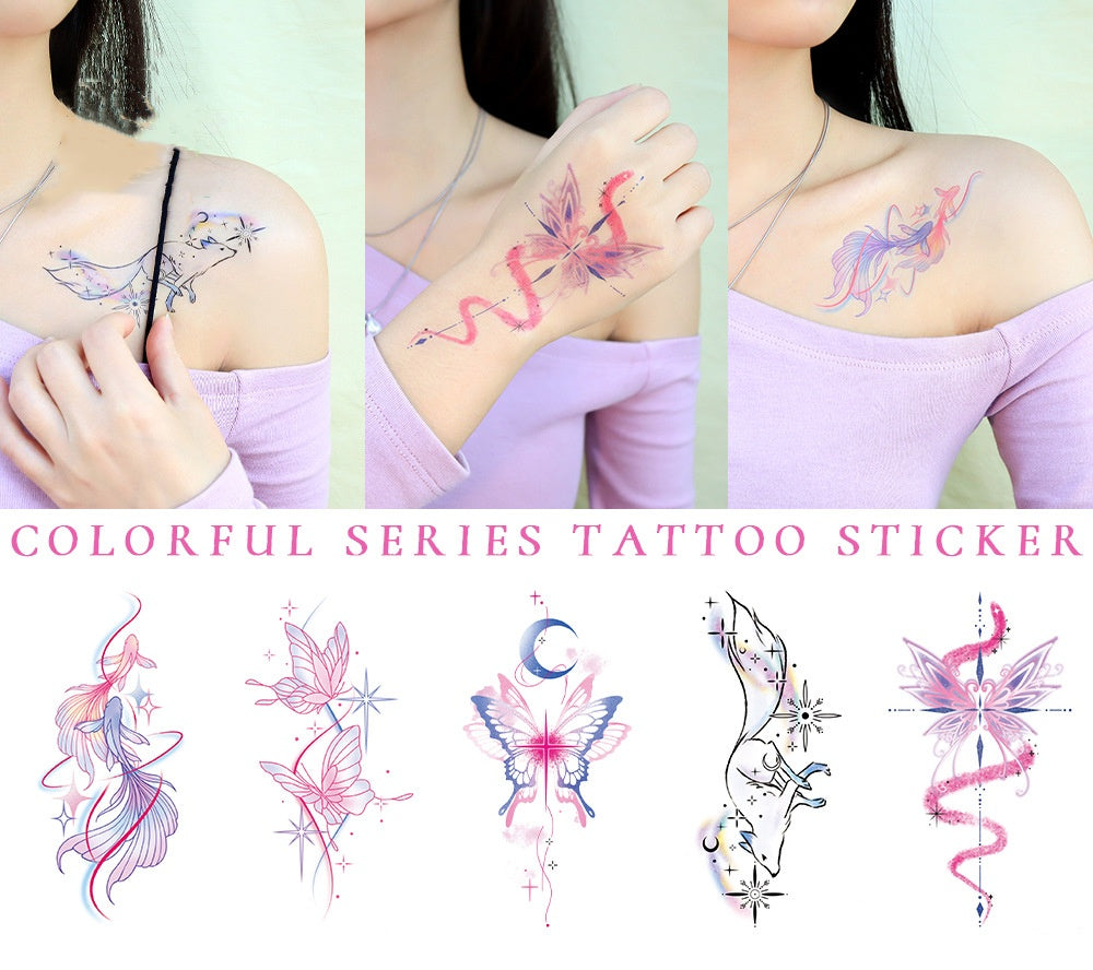 DaLin Colorful Temporary Tattoos Stickers for Shoulder Arm