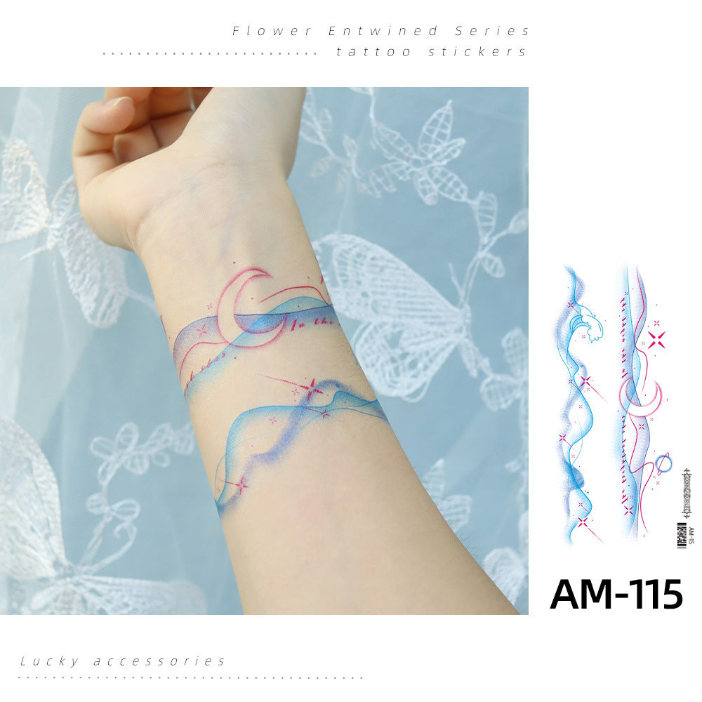DaLin Temporary Tattoos Stickers Colorful Flowers