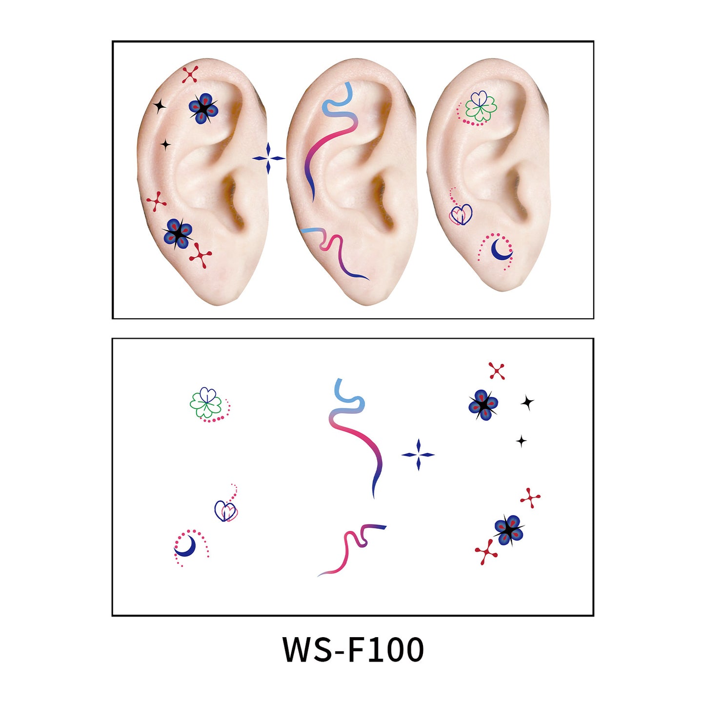 DaLin Temporary Tattoos for Women Ears