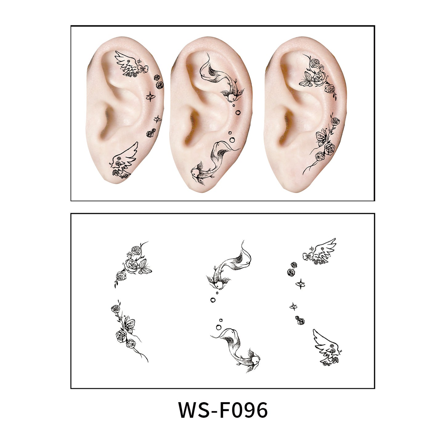 DaLin Temporary Tattoos for Women Ears