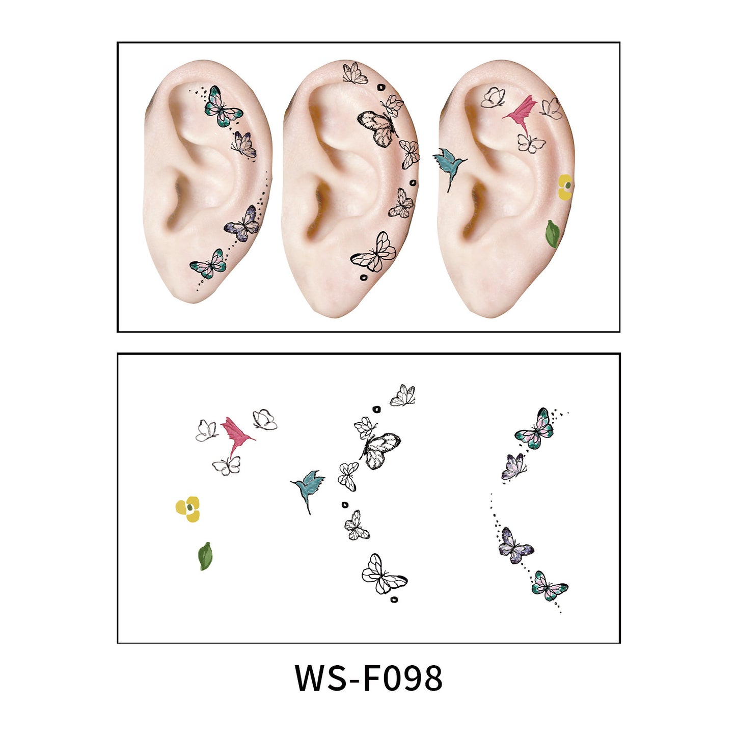 DaLin Temporary Tattoos for Women Ears
