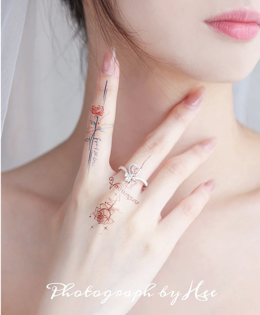 DaLin Temporary Tattoos for Men Women Hand Finger