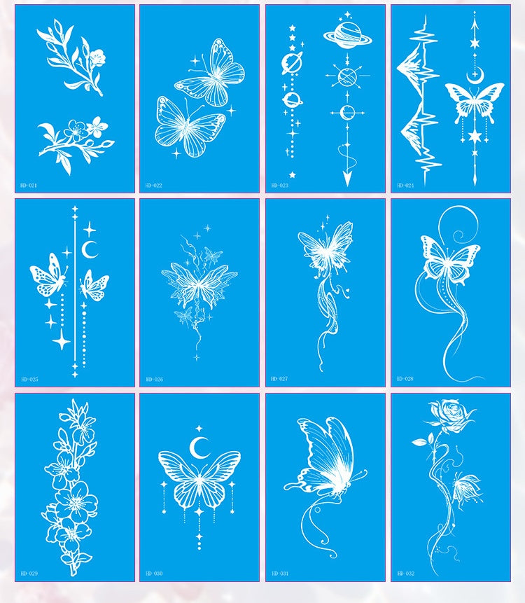 DaLin White Temporary Tattoos for Women