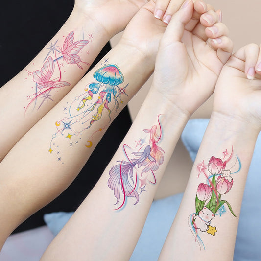 DaLin Colorful Temporary Tattoos Stickers for Shoulder Arm