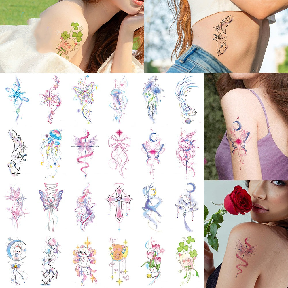 DaLin Colorful Temporary Tattoos Stickers for Shoulder Arm