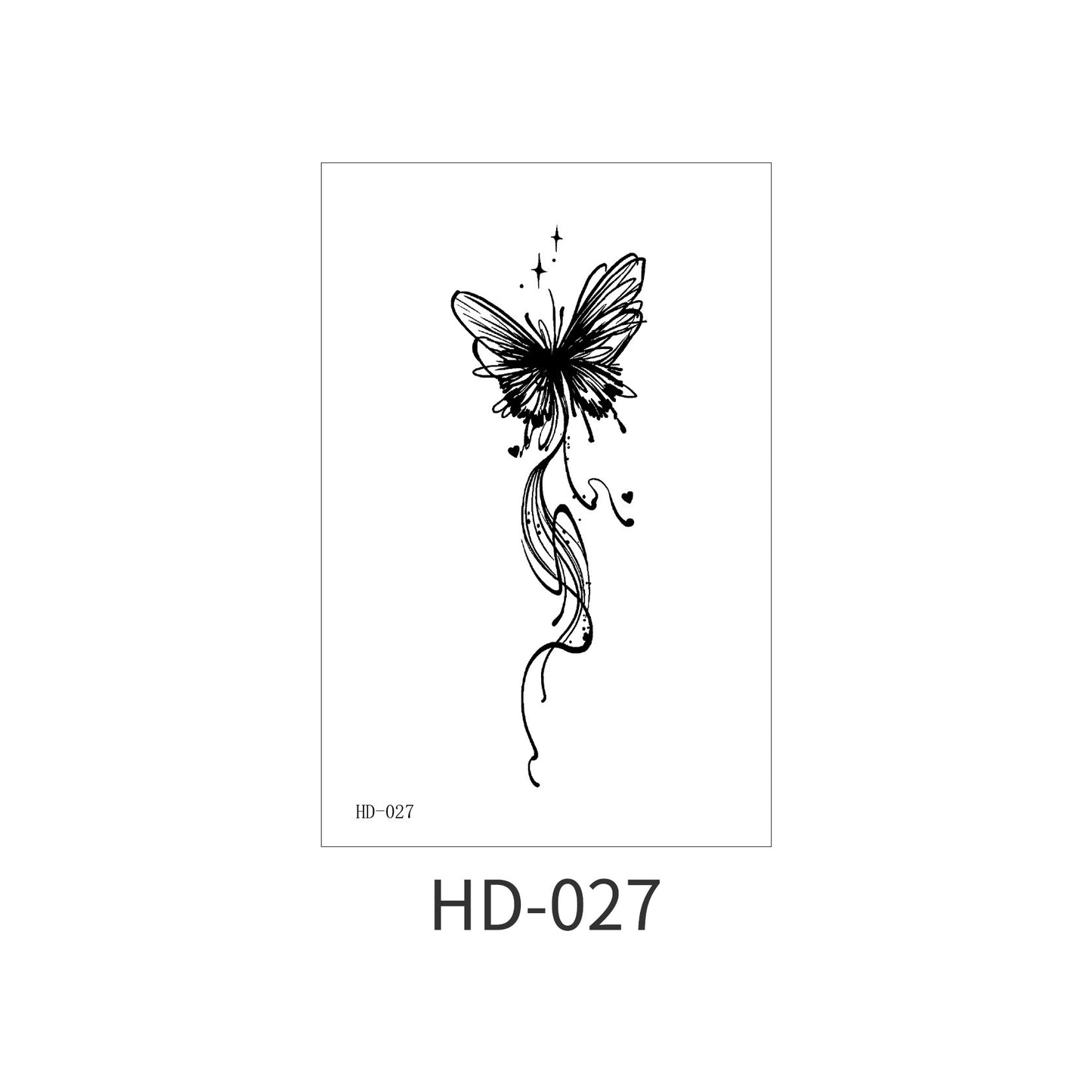 DaLin Black Temporary Tattoos for Women