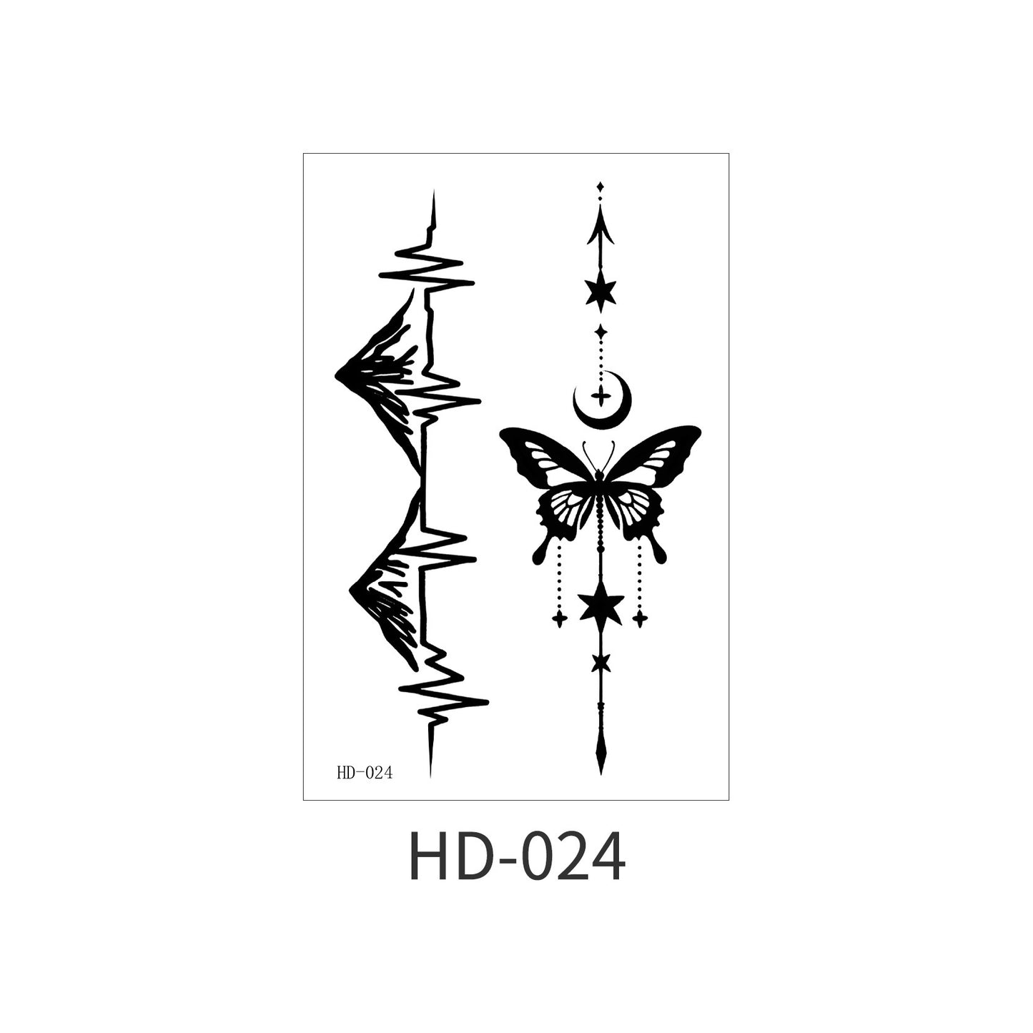 DaLin Black Temporary Tattoos for Women