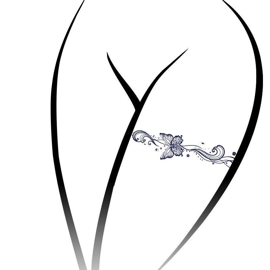 DaLin Herbal Semi-Permanent Tattoo Stickers Leg Brace for Women