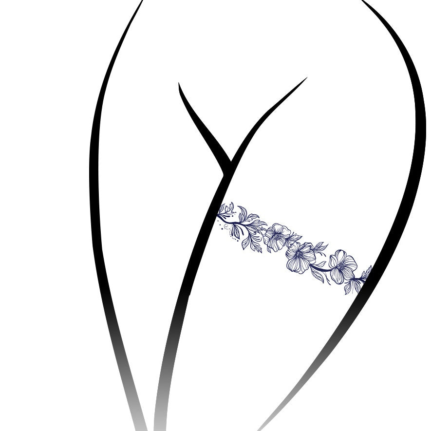DaLin Herbal Semi-Permanent Tattoo Stickers Leg Brace for Women