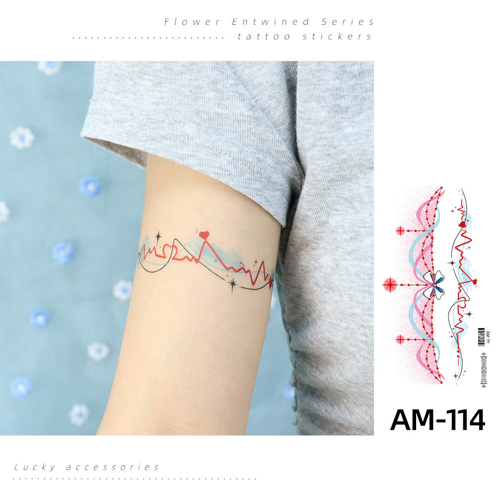 DaLin Temporary Tattoos Stickers Colorful Flowers