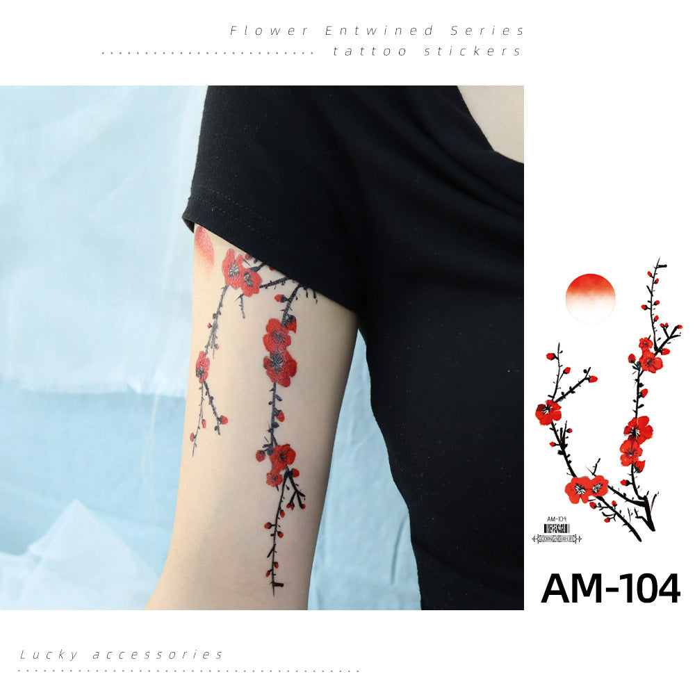 DaLin Temporary Tattoos Stickers Colorful Flowers