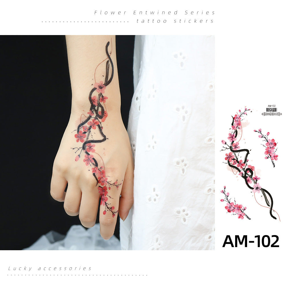 DaLin Temporary Tattoos Stickers Colorful Flowers