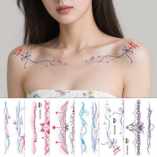 DaLin Temporary Tattoos Stickers Colorful Flowers